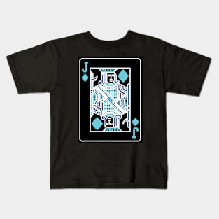 Jack of Diamonds Pixel Art Bright Negative Mode Kids T-Shirt